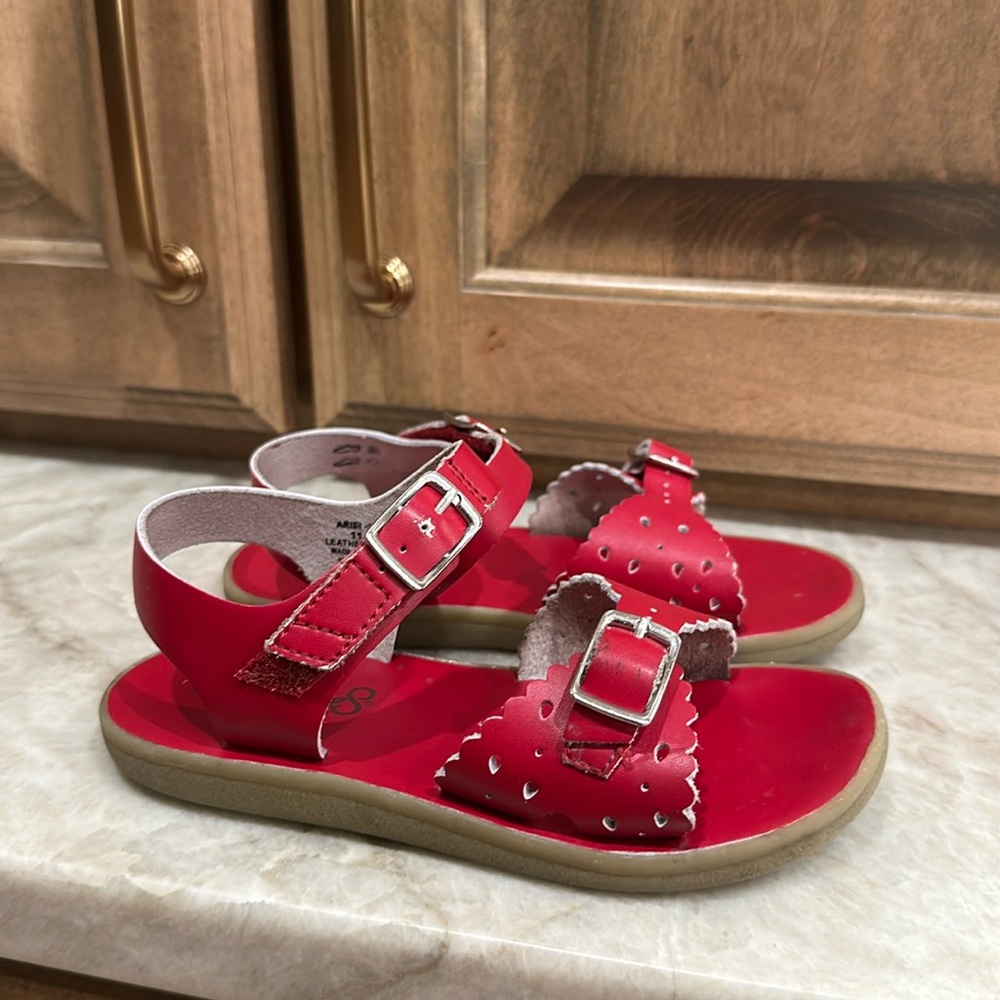 Toddler Girls Red Footmates Sandals